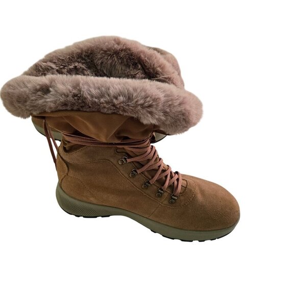 Columbia Slopeside Village Tan Suede Lace Up Insulated Waterproof Size 10 - Picture 7 of 10